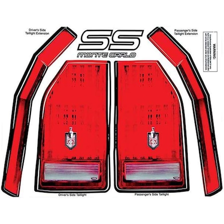 Allstar Performance 1983-1988 Monte Carlo SS Tail Decal Kit AL375025